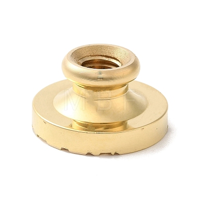 Golden Plated Round Shaped Wax Seal Brass Stamp Head STAM-K001-07G-10-1