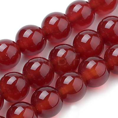 Natural Carnelian Beads Strands G-S259-32-14mm-1