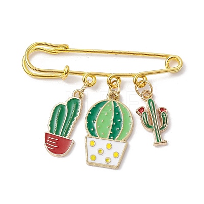 Cactus Enamel Charms Brooch JEWB-BR00153-04-1