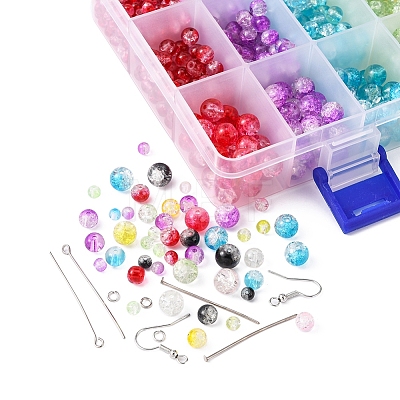 DIY Sparkling Beads Earring Bracelet Making Kit DIY-YW0005-94-1