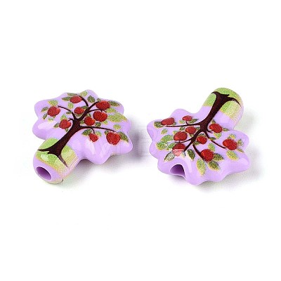 Printed Opaque Acrylic Beads OACR-N152-11A-1