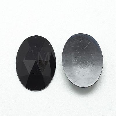 Acrylic Rhinestone Flat Back Cabochons GACR-Q011-30x40-01-1