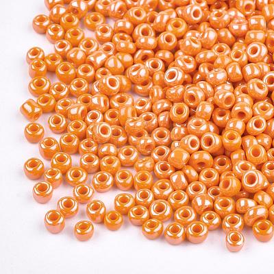 DIY Craft Beads 8/0 Opaque Colors Lustered Round Glass Seed Beads X-SEED-A012-3mm-130-1