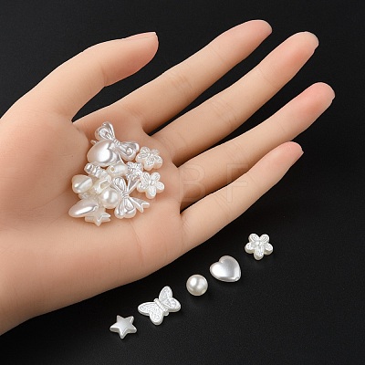 ABS Plastic Imitation Pearl Beads OACR-YW0001-50-1