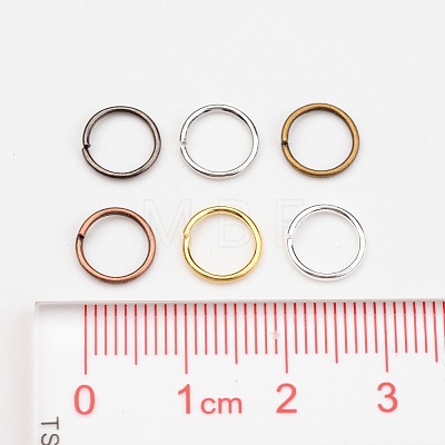 1 Box 6 Color Iron Jump Rings IFIN-JP0012-8mm-1