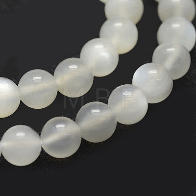 Natural White Moonstone Beads Strands G-P335-04-6mm-1
