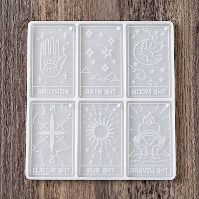 The Sun/Star/World Tarot Card DIY Pendant Silicone Molds Set DIY-A046-04-1