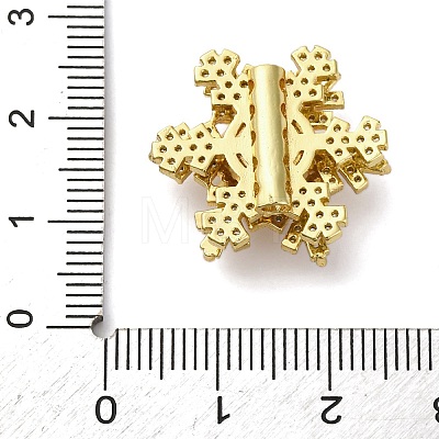 Brass Micro Pave Cubic Zirconia Beads KK-D378-19G-02-1