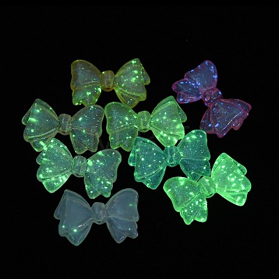 Transparent Luminous Acrylic Beads X-MACR-D024-40-1