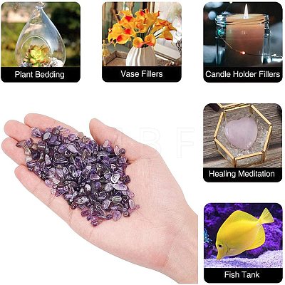 Natural Amethyst Chips Beads G-GA0001-19-1