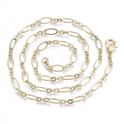 Brass Cable Chains Necklace Making MAK-S072-16A-KC-1