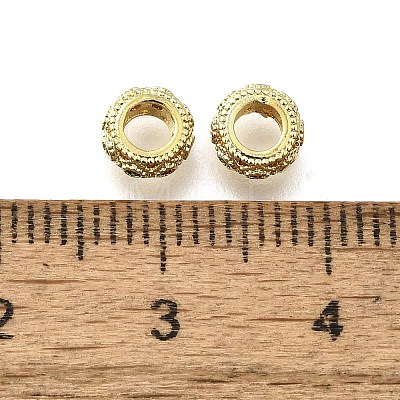 Brass Micro Pave Clear Cubic European Zirconia Beads KK-M316-17G-02-1