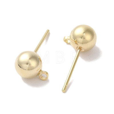 Brass Studs Earrings Finding KK-K383-03C-G-1