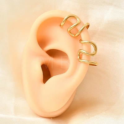304 Stainless Steel Cuff Earrings EJEW-L313-01G-1