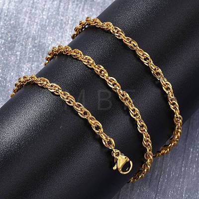 Brass Rope Chains Necklaces for Women NJEW-D302-62G-1