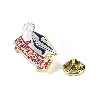 Graduation Theme Zinc Alloy Brooches JEWB-E037-05G-01-1