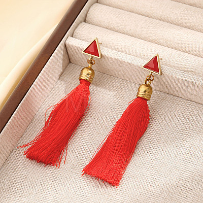 Alloy & Enamel Dangle Stud Earrings WGC8AE9-02-1