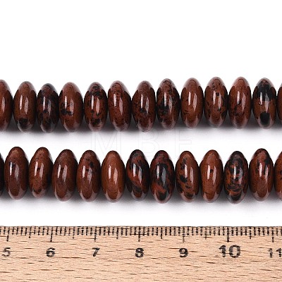Natural Mahogany Obsidian Beads Strands G-T144-49C-01-1