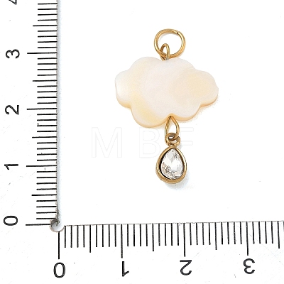 304 Stainless Steel Acrylic Pendants RB-CBA4D1F-13G-B-1
