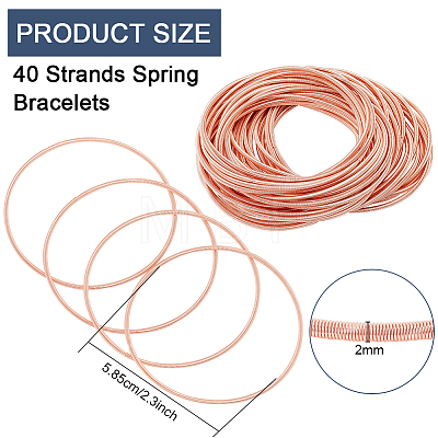 40 Strands Spring Bracelets TWIR-BC0001-51RG-1