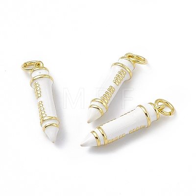 Rack Plating Brass Enamel Pendants KK-B065-16G-1