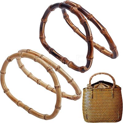 4Pcs 2 Colors Bamboo Bag Handle FIND-CA0002-52B-1