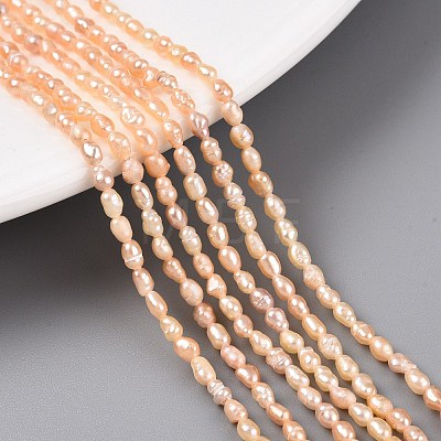 Natural Cultured Freshwater Pearl Beads Strands PEAR-N012-02H-01-1