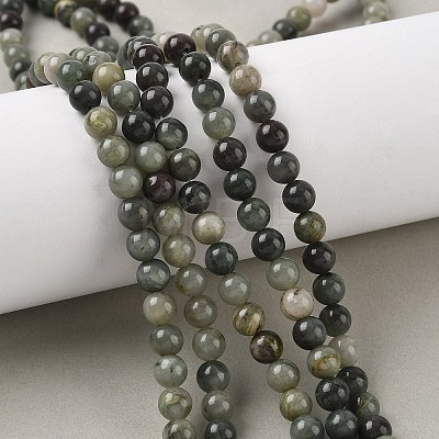 Natural Green Rutilated Quartz Beads Strands G-P325-03-6mm-1