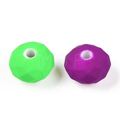 Spray Painted Acrylic Beads ACRP-N003-05-1