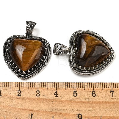 Natural Tiger Eye Pendants G-A095-01AS-07-1