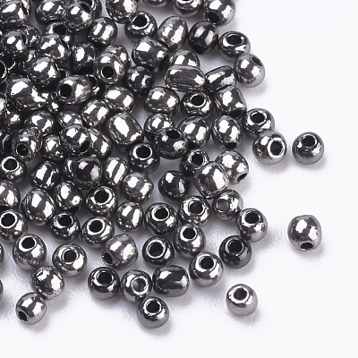 Plated Glass Seed Beads SEED-Q025-2mm-B02-1