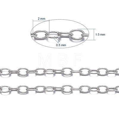 Brass Cable Chains CHC-034Y-P-NF-1