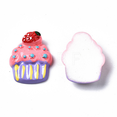Spray Painted Resin Cabochons X-CRES-Q215-006-1