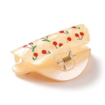 Fruit Cherry Pattern Acrylic Claw Hair Clips PW23031336933-1