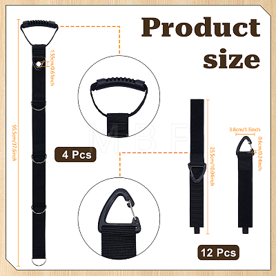 Nylon Adjustable Extension Cord Holder Organizer with Triangle Clips AJEW-WH0696-782-1