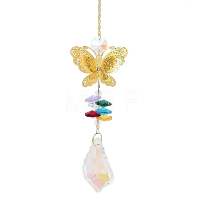 Hollow Alloy Hanging Ornaments HJEW-Q012-07C-1