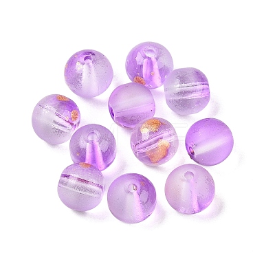 Frosted Baking Paint Glass Beads X1-DGLA-N005-8mm-06-1