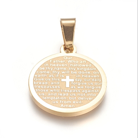 Ion Plating(IP) 304 Stainless Steel Pendants STAS-I131-10G-1