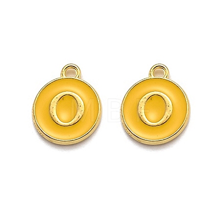 Golden Plated Alloy Enamel Charms ENAM-Q437-13O-1