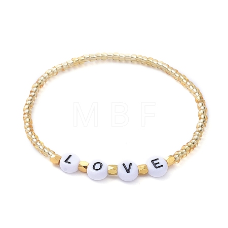 Glass Seed Beads Stretch Bracelets BJEW-JB05245-01-1