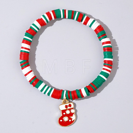 Christmas 304 Stainless Steel Enamel Charm Bracelets AH2991-4-1