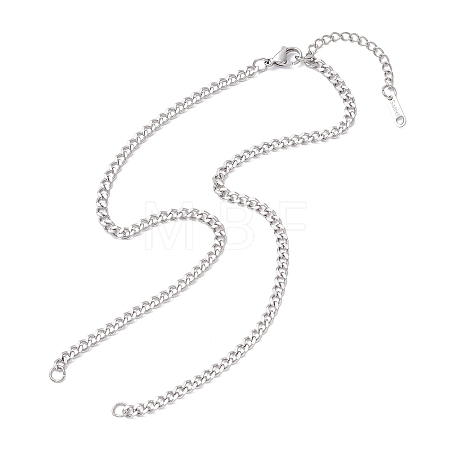 3.5MM 304 Stainless Steel Curb Chain Necklace Making AJEW-JB01465-02-1