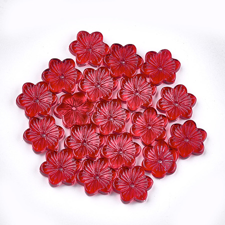 Spray Painted Glass Beads X-GGLA-S046-01C-1