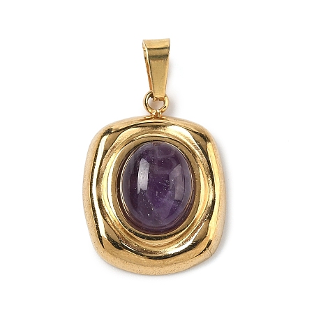Natural Amethyst Pendants STAS-D209-01G-12-1