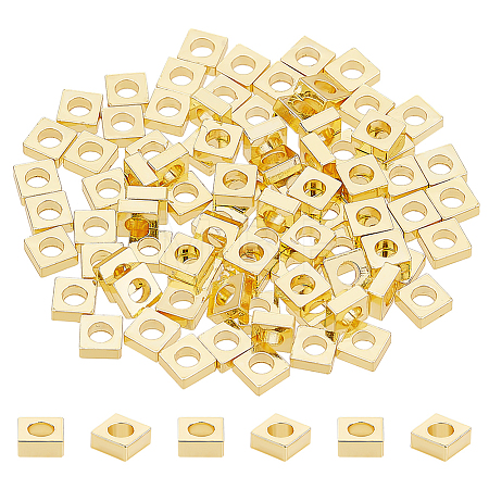 100Pcs Brass Spacer Beads KK-BC0012-54A-1
