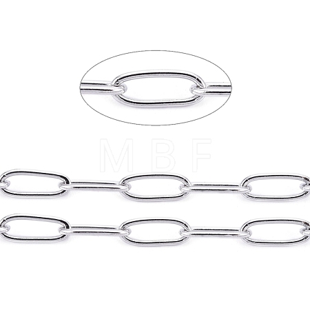 Tarnish Resistant 304 Stainless Steel Paperclip Chains CHS-F010-01B-P-01-1
