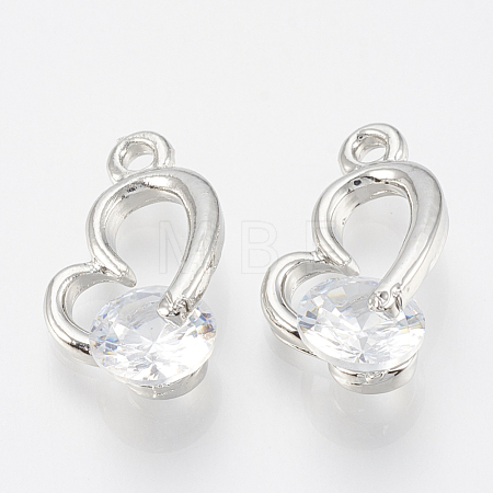 Alloy Cubic Zirconia Pendants X-ZIRC-Q017-082P-1