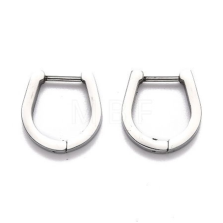 Tarnish Resistant 304 Stainless Steel Huggie Hoop Earrings STAS-J033-14A-P-1
