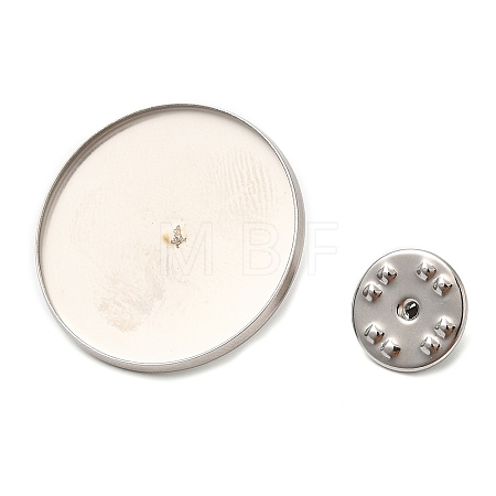 Non-Tarnish 304 Stainless Steel Brooch Findings STAS-R123-17D-P-1