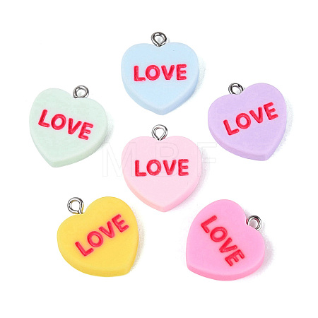 Opaque Resin Pendants RESI-N051-16-1